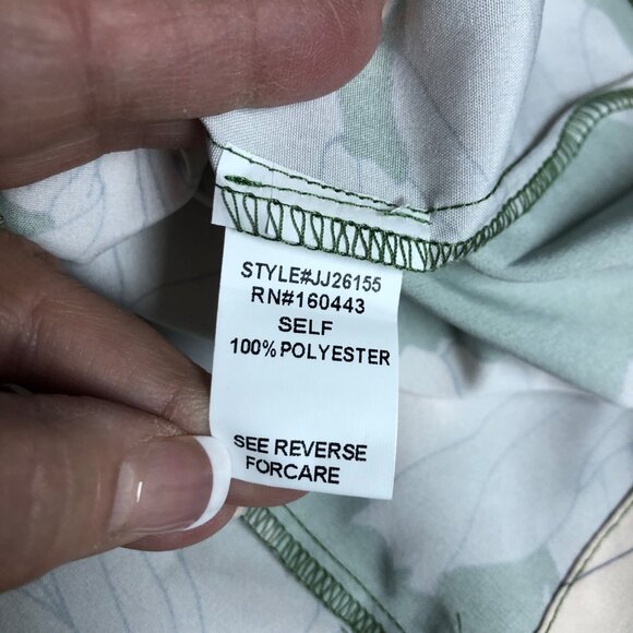 J Nna Briar Floral Blazer Womens Size Medium Green Cream Lightweight Jacket NEW - Picture 6 of 8